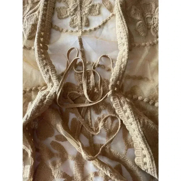 Women's Umgee Yellow Lace Kimono Oversized Medium EUC! - Picture 8 of 11
